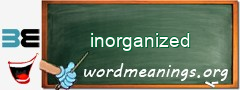 WordMeaning blackboard for inorganized